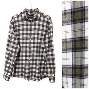 Rodd & Gunn | Flannel Green White Plaid Button Down Long Sleeve XXL